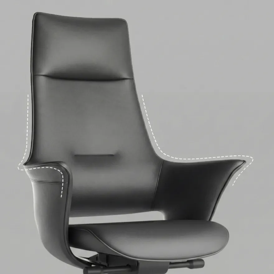 Poltrona Ufficio Design Dortmund, meccanismo relax, alluminio