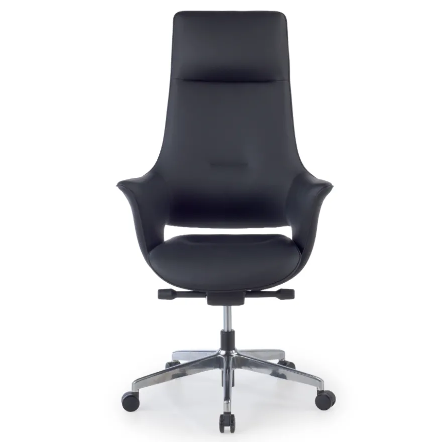 Poltrona Ufficio Design Dortmund, meccanismo relax, alluminio