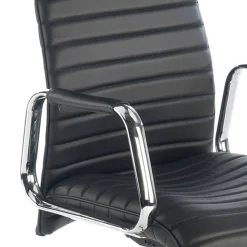 Poltrona ufficio design Tower, poggiatesta, similpelle