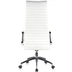 Poltrona ufficio design Tower, poggiatesta, pelle