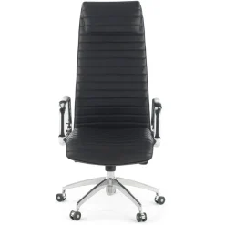 Poltrona ufficio design Tower, poggiatesta, pelle