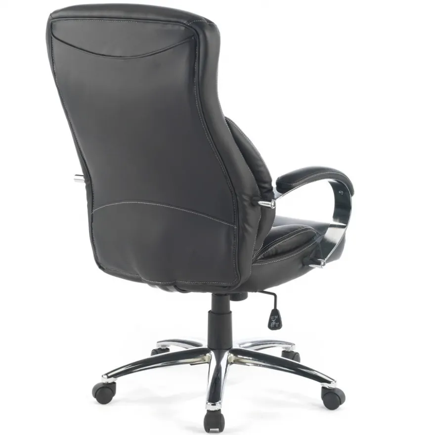 Poltrona ufficio Gouda, resistente fino a 150kg, ecopelle