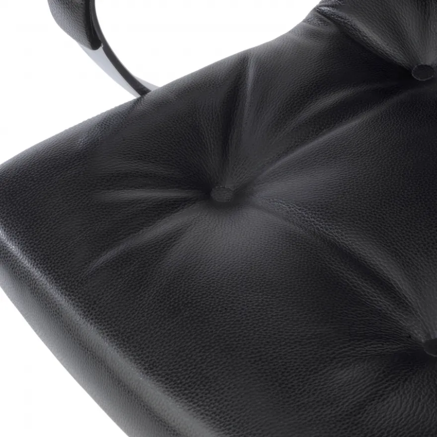 Poltrona ufficio Windsor, pelle naturale, rivestimento trapuntato