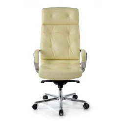 Poltrona ufficio Windsor, pelle naturale, rivestimento trapuntato