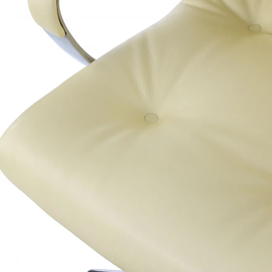 Poltrona ufficio Windsor, pelle naturale, rivestimento trapuntato