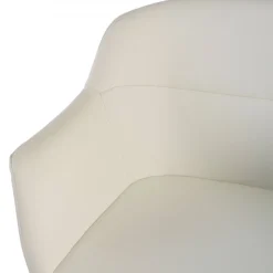 Poltroncina ufficio Ores, Gambe nere, Confortevole, Pelle