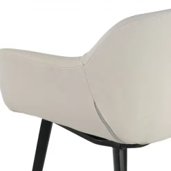 Poltroncina ufficio Ores, Gambe nere, Confortevole, Pelle