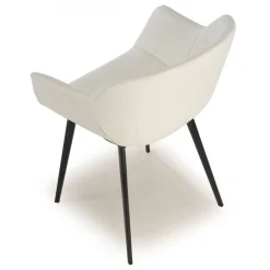 Poltroncina ufficio Ores, Gambe nere, Confortevole, Pelle