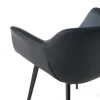 Poltroncina ufficio Ores, Gambe nere, Confortevole, Pelle