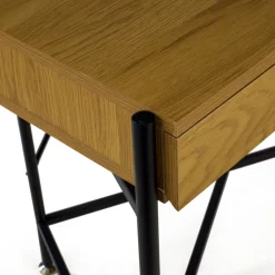 Scrivania Computer Calypso in legno, con gambe in acciaio