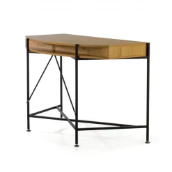 Scrivania Computer Calypso in legno, con gambe in acciaio