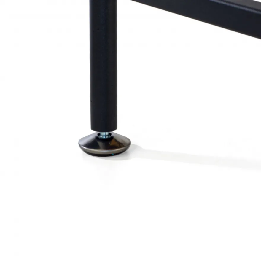 Scrivania Computer Calypso in legno, con gambe in acciaio