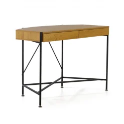 Scrivania Computer Calypso in legno, con gambe in acciaio