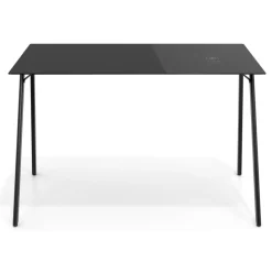 Scrivania con caricatore wireless Stellar, vetro temperato