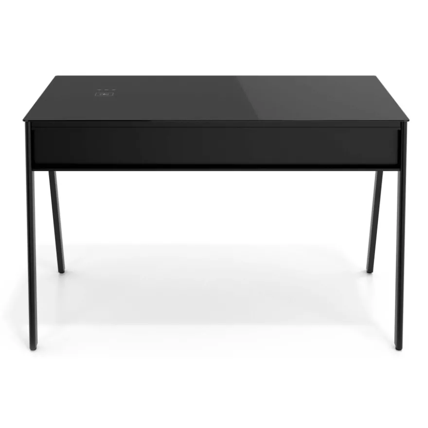 Scrivania con caricatore wireless Stellar, vetro temperato