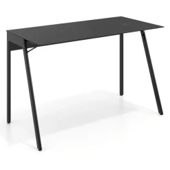 Scrivania con caricatore wireless Stellar, vetro temperato