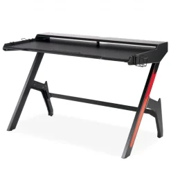 Scrivania Gaming GT, fibra di carbonio, gambe a croce