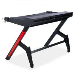 Scrivania Gaming GT, fibra di carbonio, gambe a croce