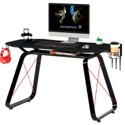 Scrivania Gaming Racer, fibra di carbonio