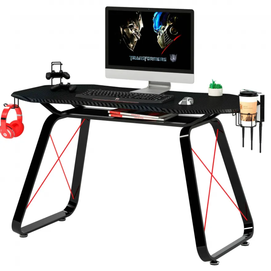 Scrivania Gaming Racer, fibra di carbonio