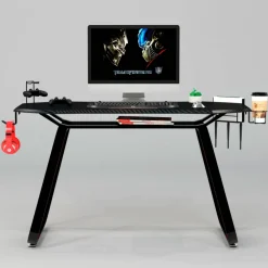 Scrivania Gaming Racer, fibra di carbonio