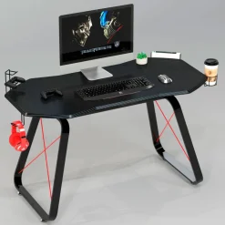 Scrivania Gaming Racer, fibra di carbonio