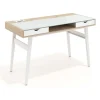 Scrivania Nimbus in vetro con cassetti, design moderno
