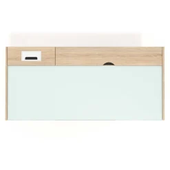 Scrivania Nimbus in vetro con cassetti, design moderno