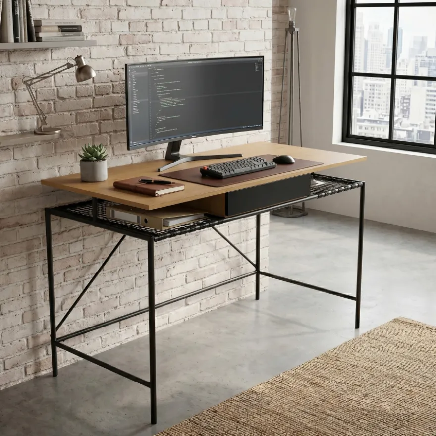 Scrivania per Computer Kesia, stile industriale
