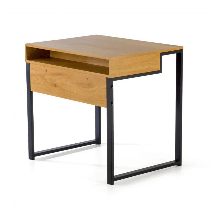 Scrivania per ufficio Philadelphia in legno e acciaio, design compatto