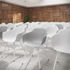 Sedia Conferenza Alice, 4 gambe, design avvolgente