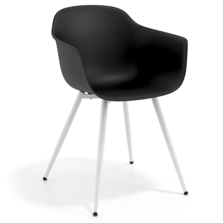 Sedia Conferenza Alice, 4 gambe, design avvolgente