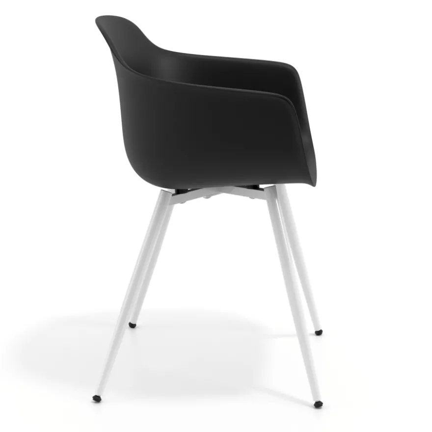 Sedia Conferenza Alice, 4 gambe, design avvolgente