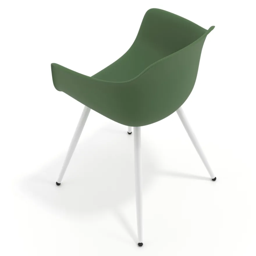 Sedia Conferenza Alice, 4 gambe, design avvolgente
