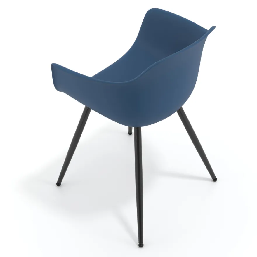 Sedia Conferenza Alice, 4 gambe, design avvolgente