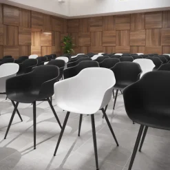 Sedia Conferenza Alice, 4 gambe, design avvolgente