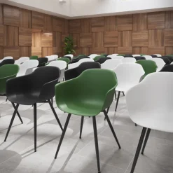 Sedia Conferenza Alice, 4 gambe, design avvolgente