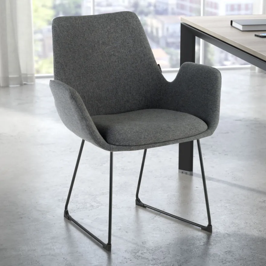 Sedia Conferenza Glamm, Cantilever, struttura in acciaio