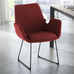 Sedia Conferenza Glamm, Cantilever, struttura in acciaio