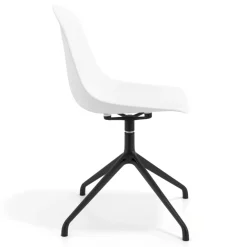 Sedia conferenza Lara, base piramidale in alluminio