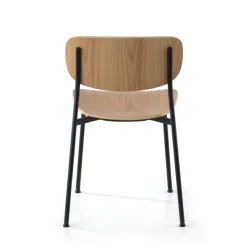 Sedia conferenza moderna stile retrò Numa, in legno