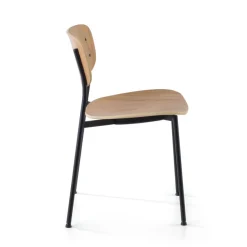 Sedia conferenza moderna stile retrò Numa, in legno