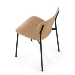 Sedia conferenza moderna stile retrò Numa, in legno