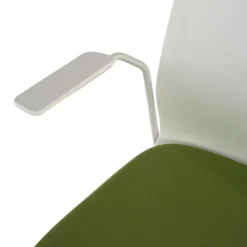 Sedia Conferenza Swing, con braccioli, impilabile, seduta imbottita