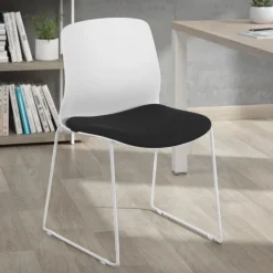 Sedia Conferenza Swing, impilabile, struttura a slitta