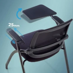 Sedia con tavoletta Smart, formazione, pieghevole