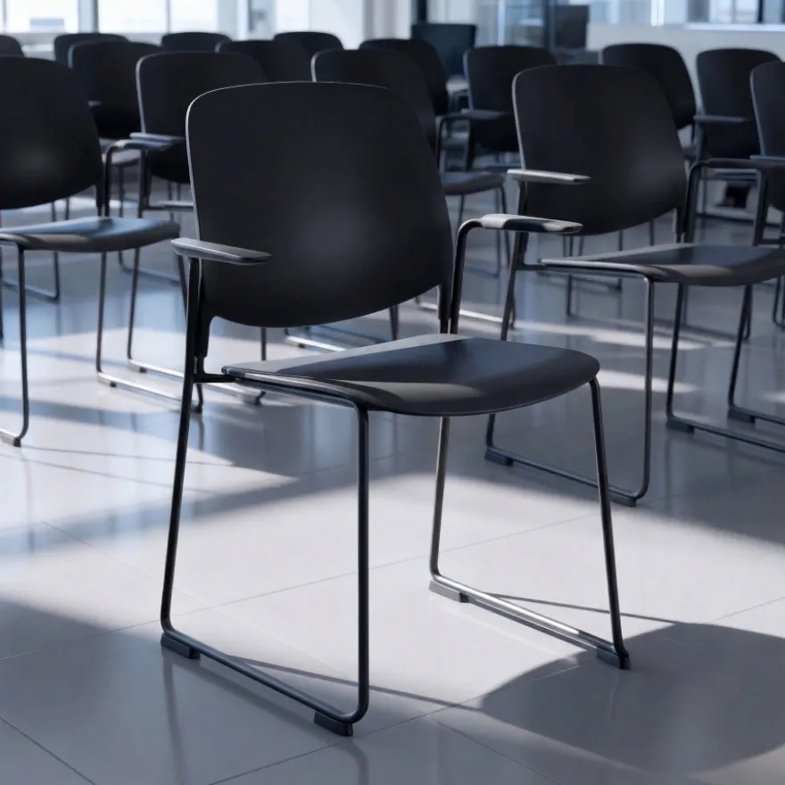 Sedia da Conferenza con braccioli Nadya, Pratica e impilabile