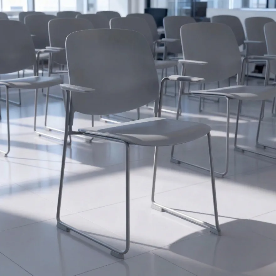 Sedia da Conferenza con braccioli Nadya, Pratica e impilabile