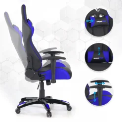 Sedia da Gaming GamePro, supporto lombare, braccioli 1D