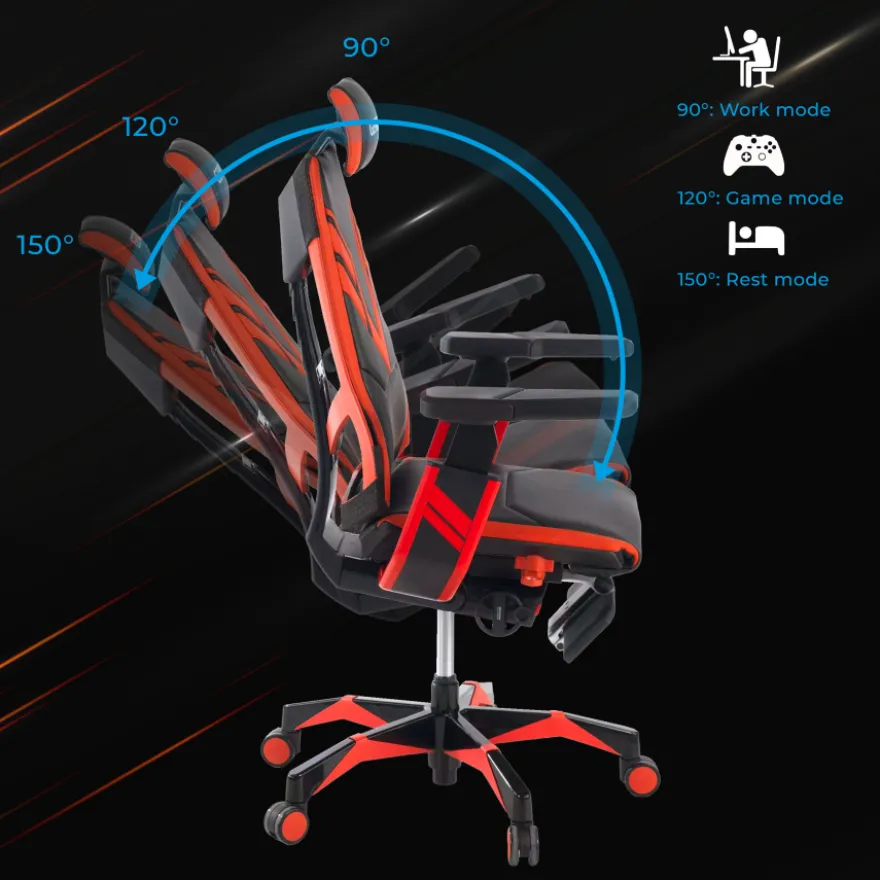 Sedia da Gaming Genidia, professionale, Alta Qualità, braccioli 5D